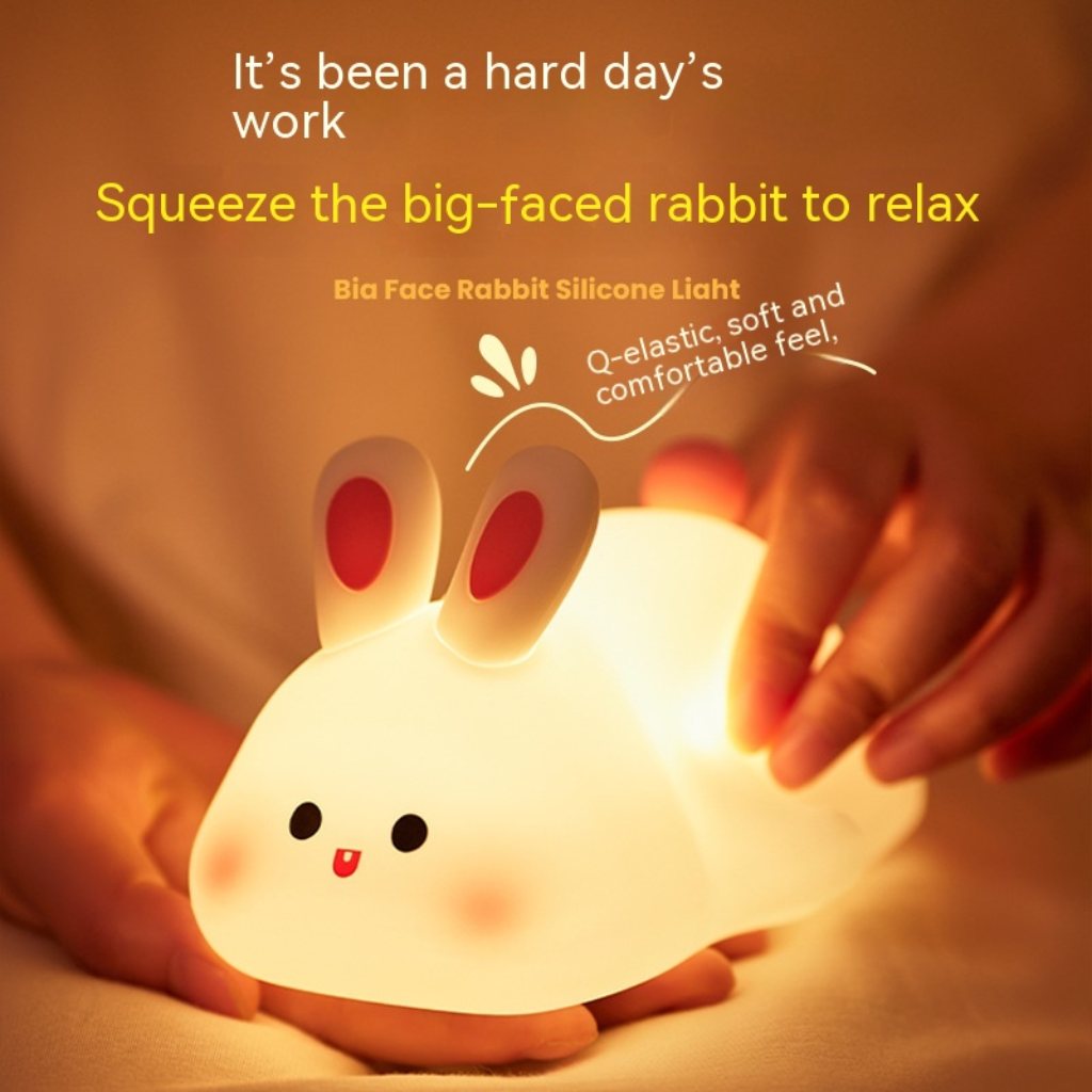 Cute Bunny LED Touch Sensor Rabbit Night Light