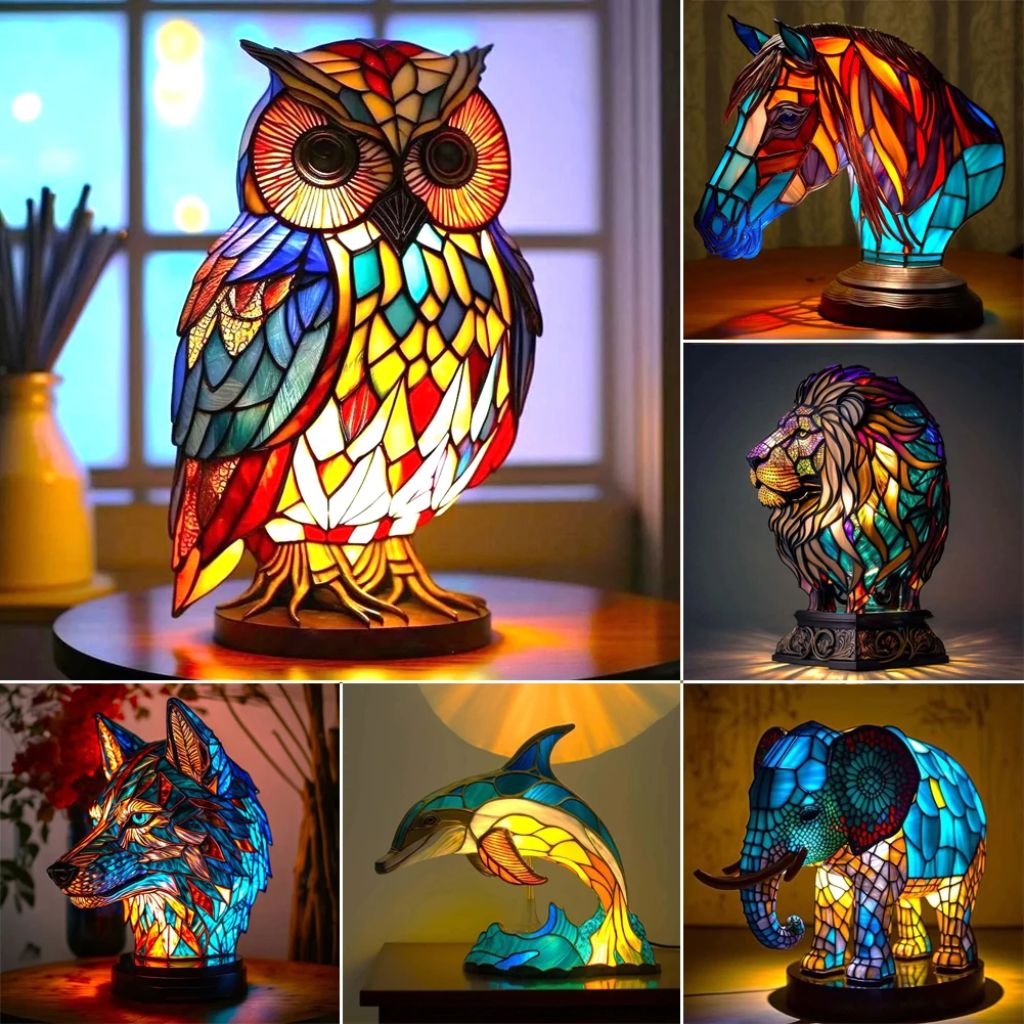 Vintage Tiffany Style Table Lamp – Decorative Night Light