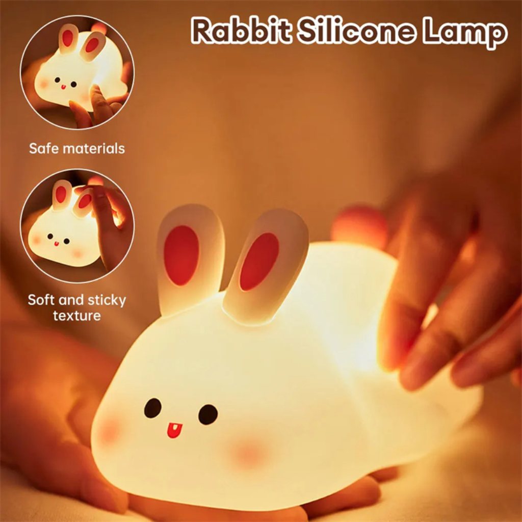 Cute Bunny LED Touch Sensor Rabbit Night Light