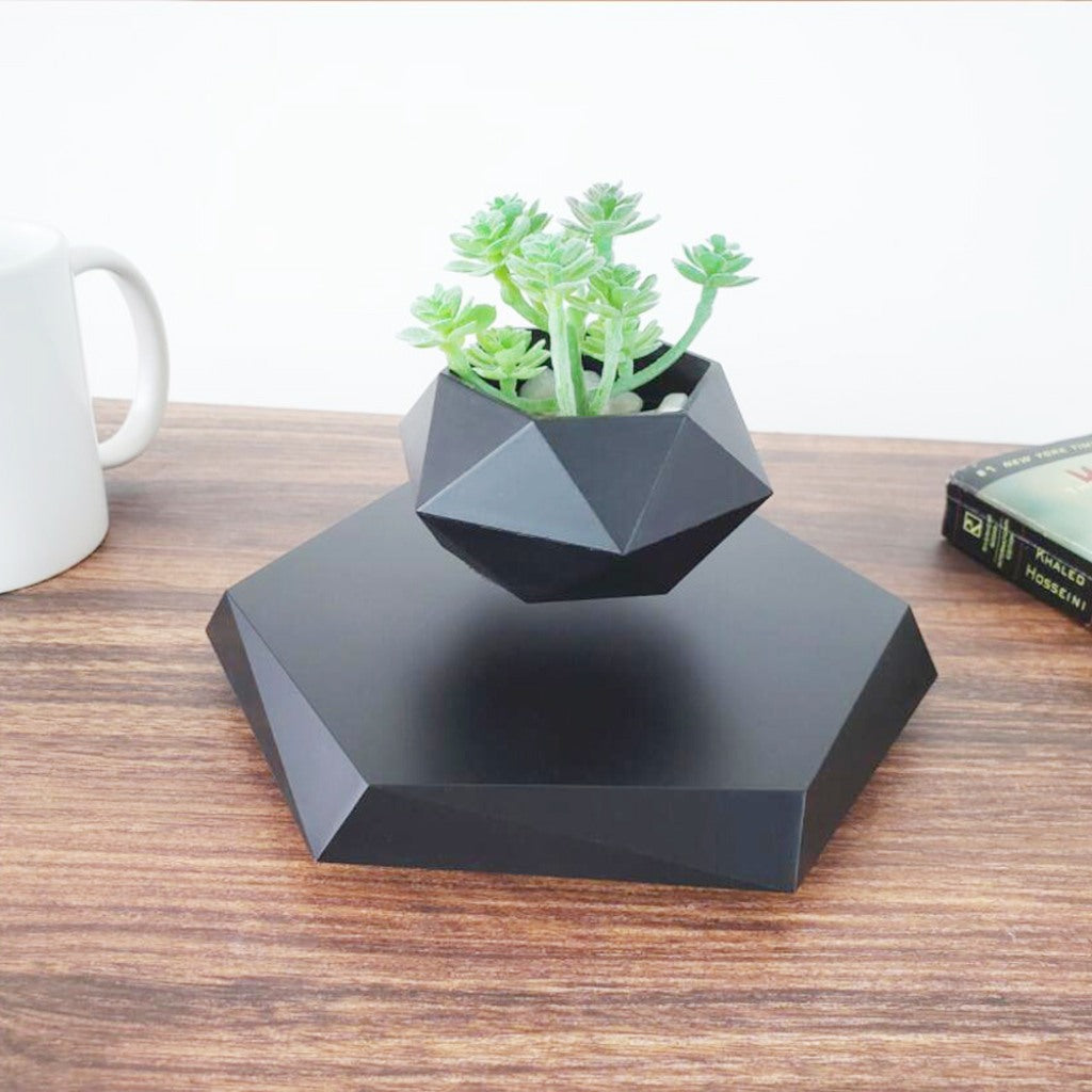 Levitating Magnetic Flower Pot – Floating Bonsai Planter for Home & Office Decor