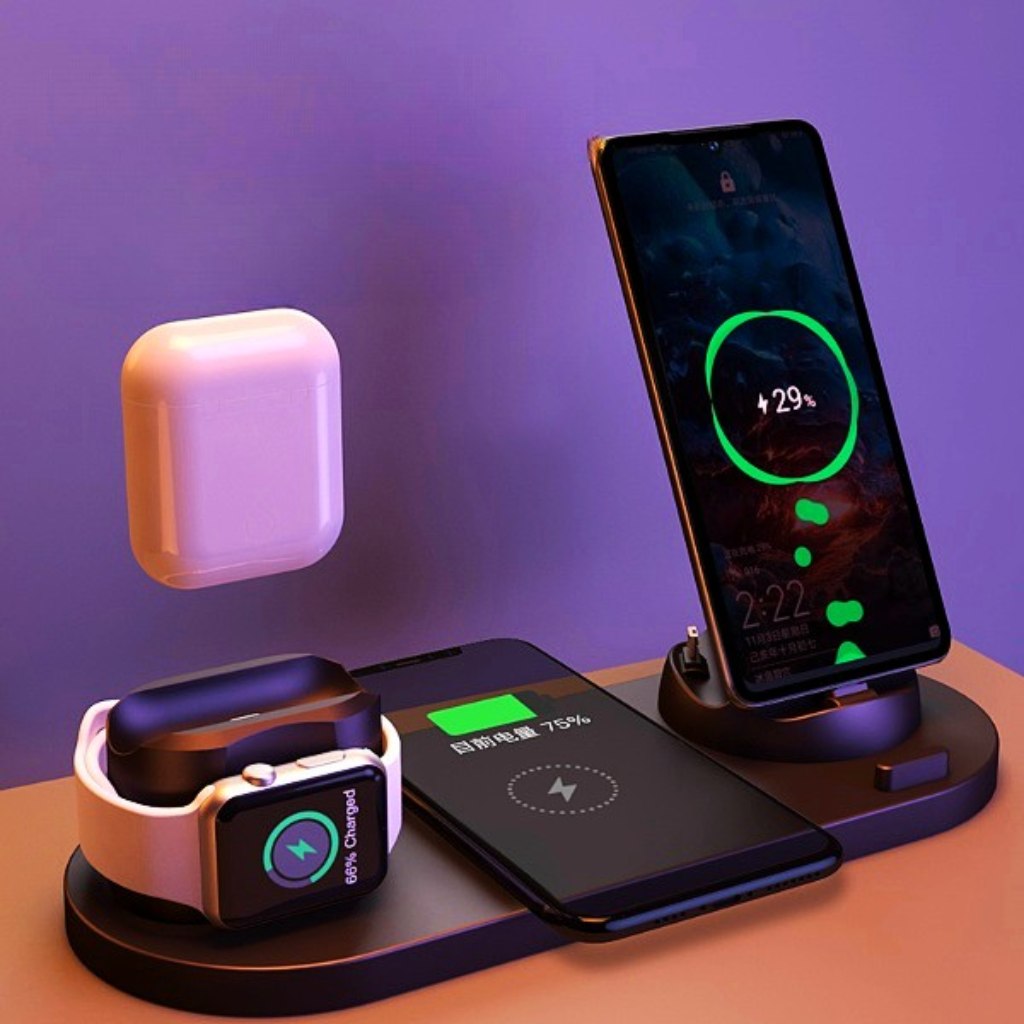 Wireless 6-in-1 Fast Charging Dock Station