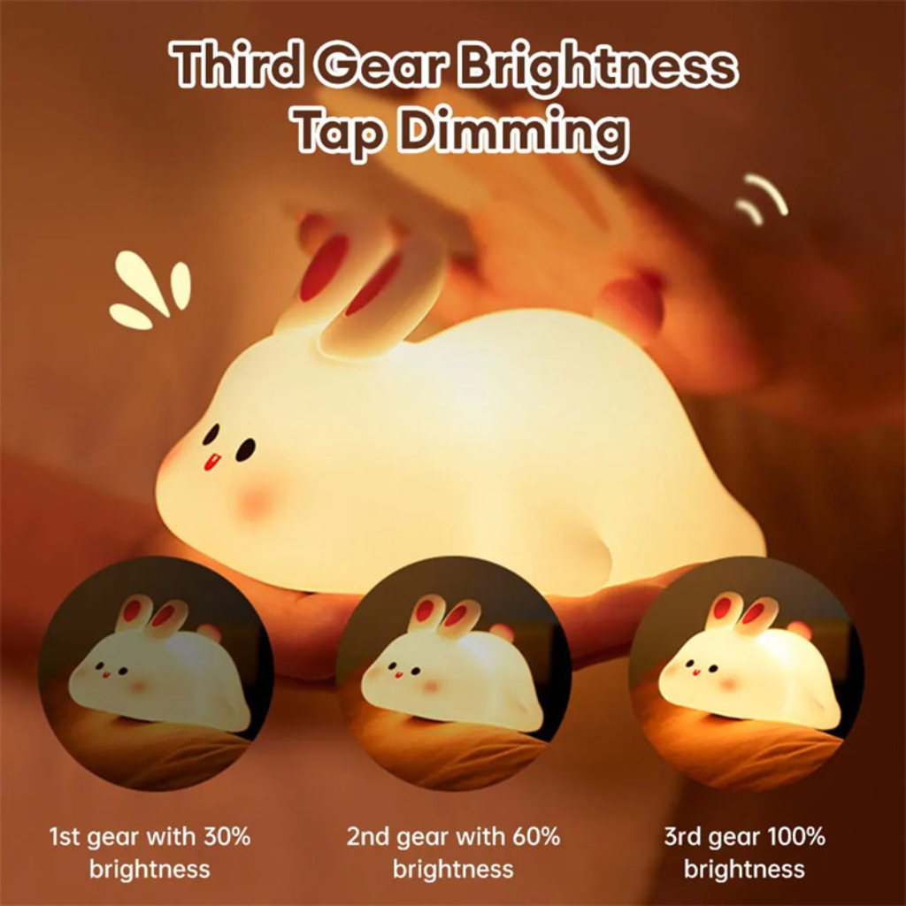 Cute Bunny LED Touch Sensor Rabbit Night Light