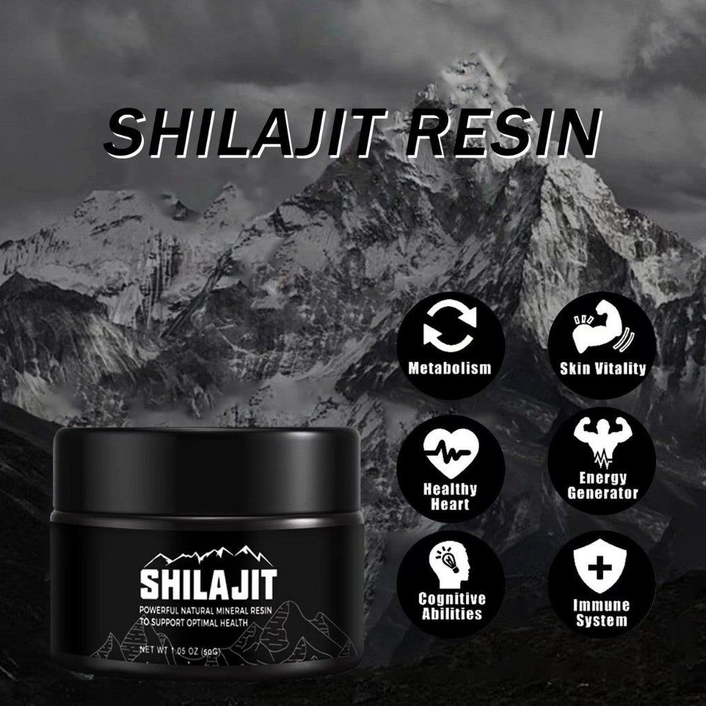 Pure Himalayan Shilajit Resin – 50g Gold Grade, 85+ Trace Minerals, Fulvic Acid