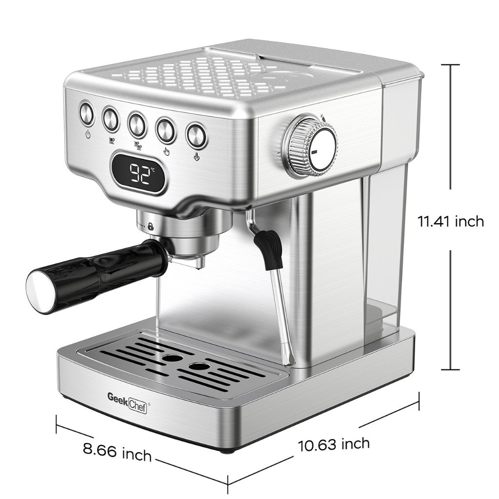 Geek Chef 20 Bar Espresso Machine with Milk Frother