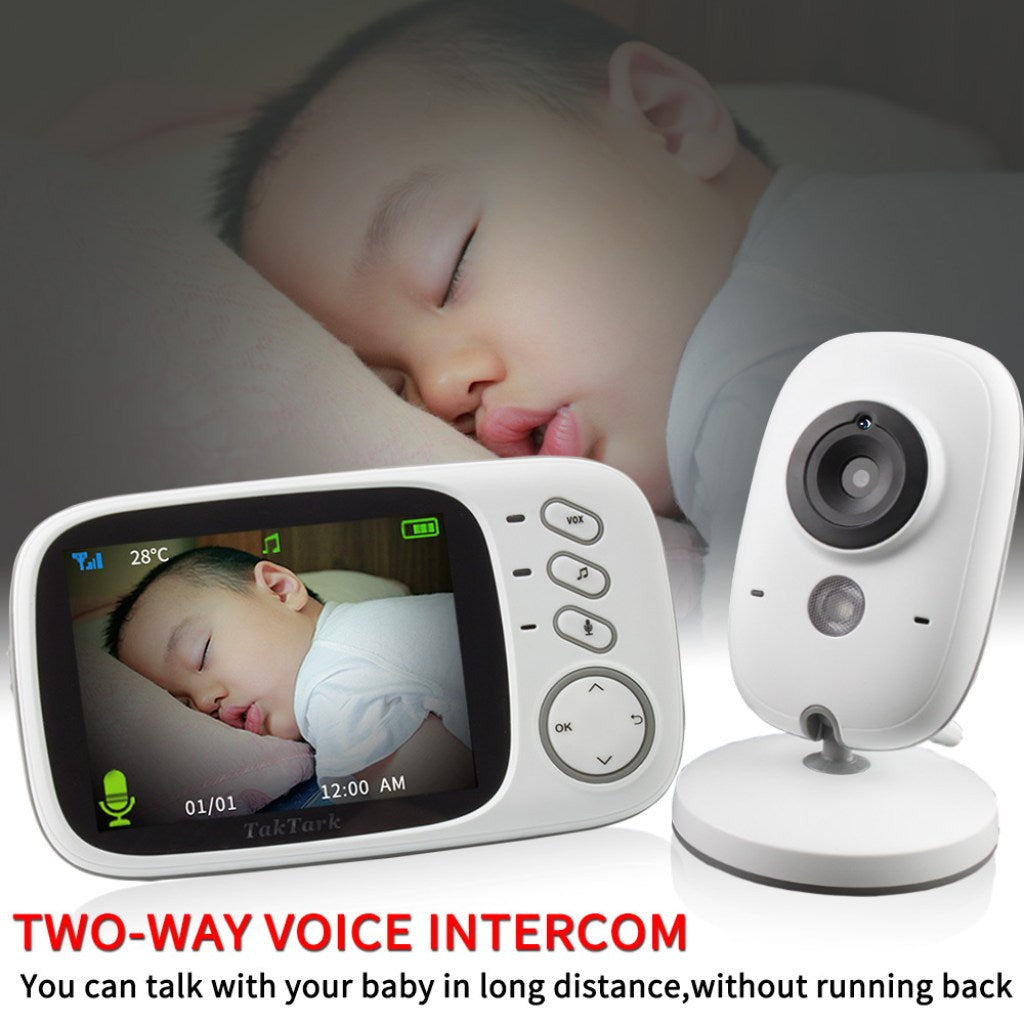 Digital Baby Care Monitor 3.2 Inch Screen, Two-Way Intercom & Night Vision