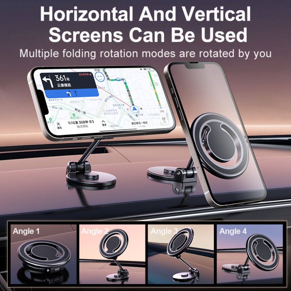 Magnetic Phone Holder – Car Hands-Free Dash Mount for All Phones