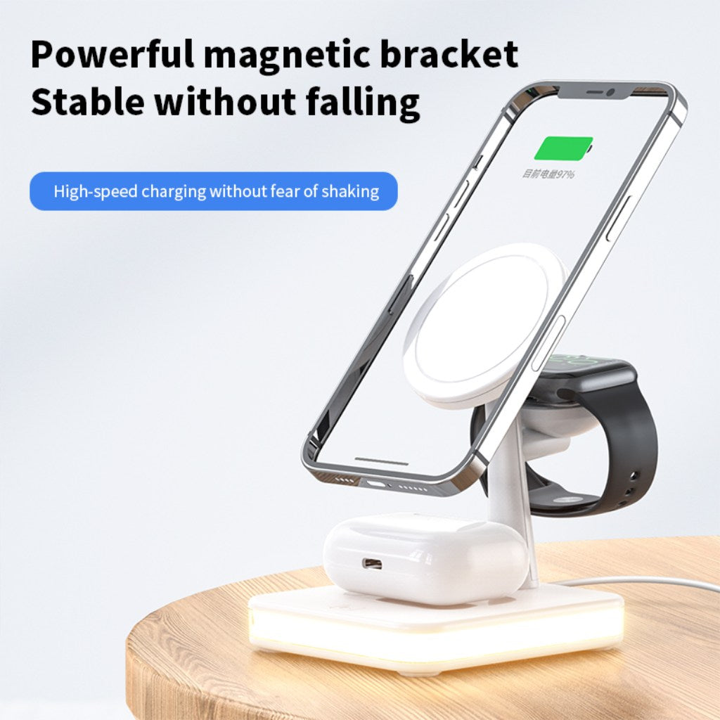 Magnetic Wireless Fast Charging Dock Station for Multiple Devices