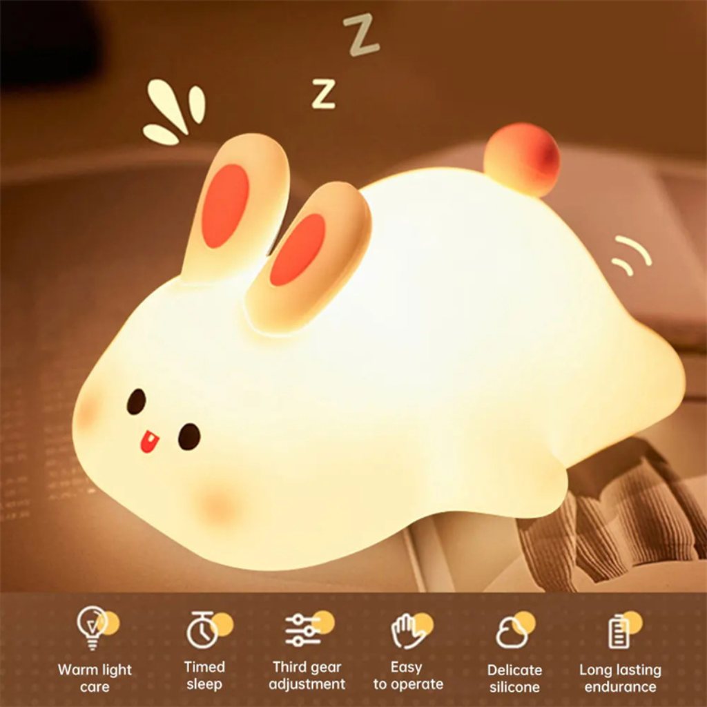 Cute Bunny LED Touch Sensor Rabbit Night Light