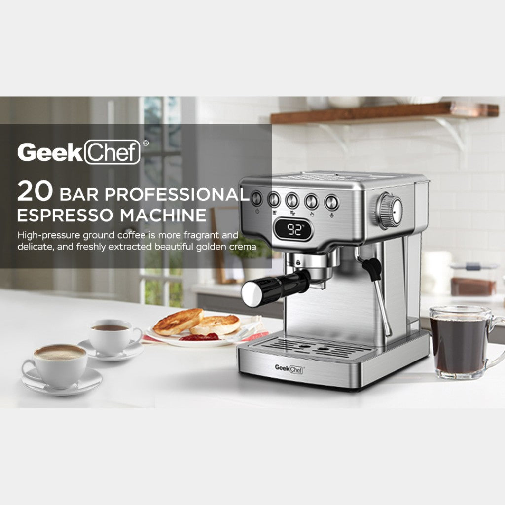 Geek Chef 20 Bar Espresso Machine with Milk Frother