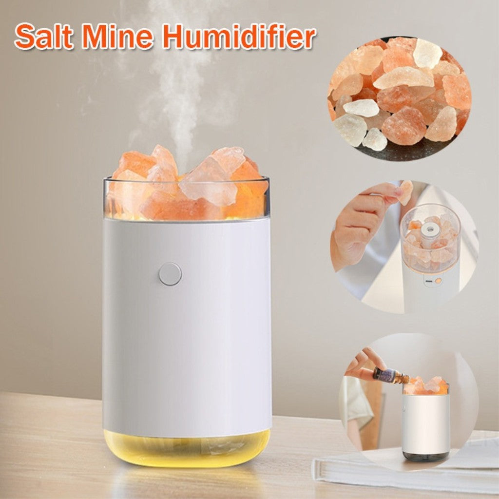 Aromatherapy Crystal Salt Humidifier – Essential Oil Diffuser