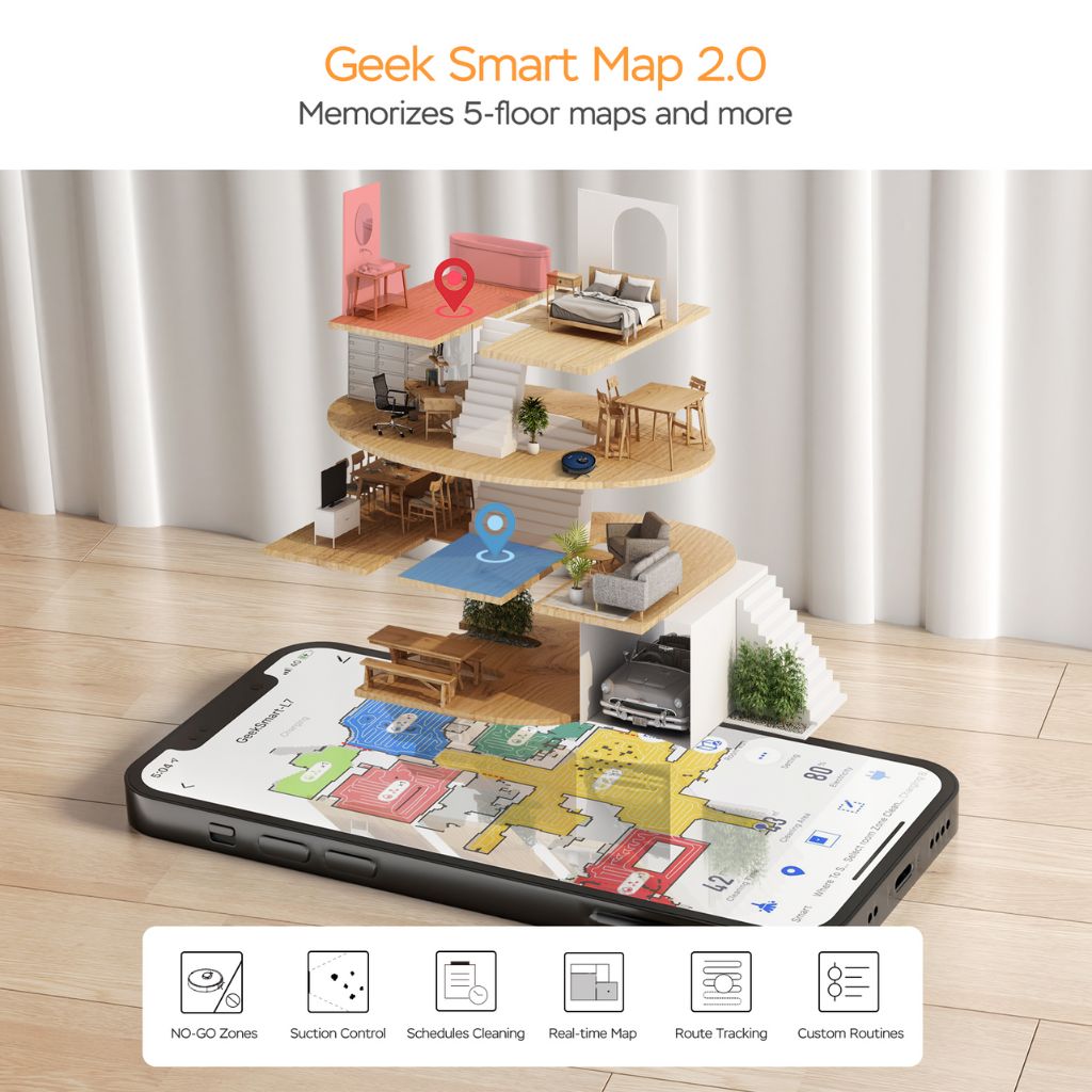 Geek Smart L7 Robot Vacuum & Mop | 2700Pa Suction