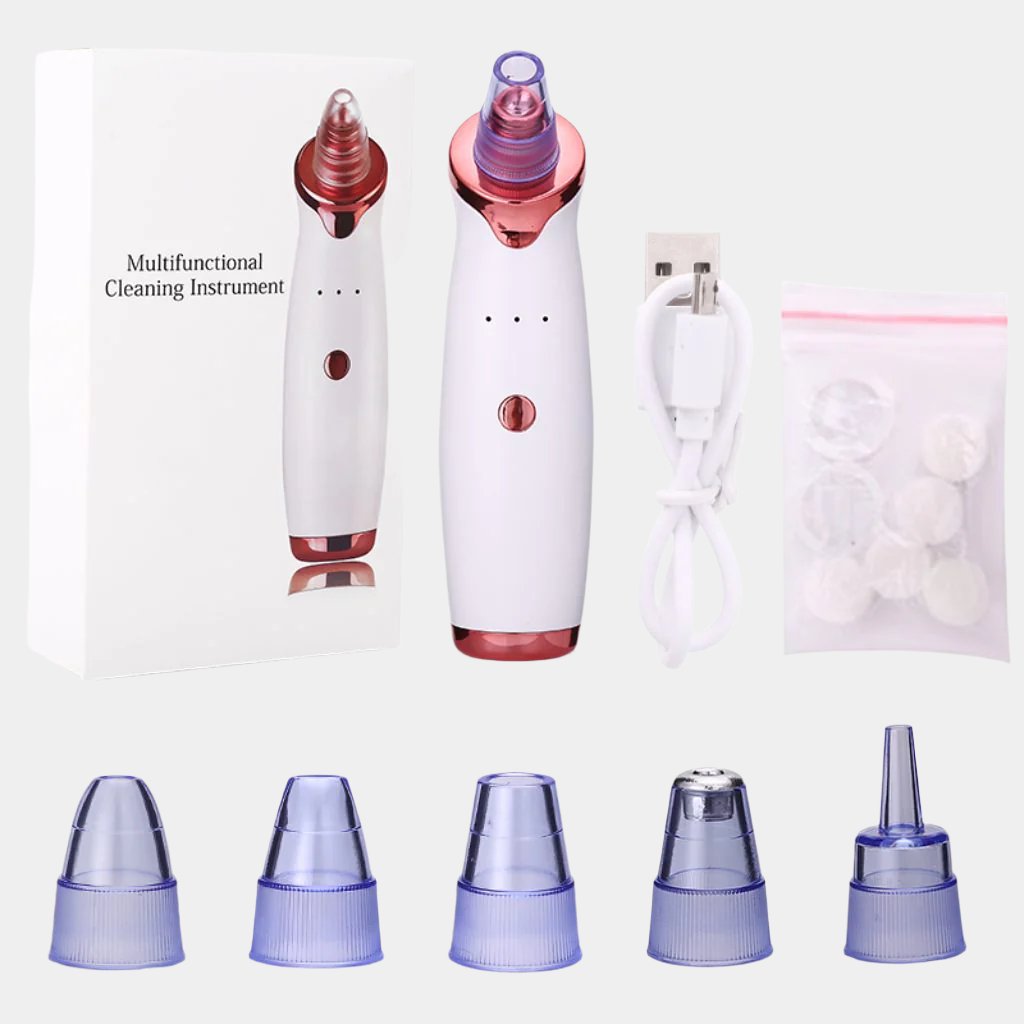 Blackhead Remover Vacuum – Pore Cleaner & Acne Suction Tool with 6 Probes