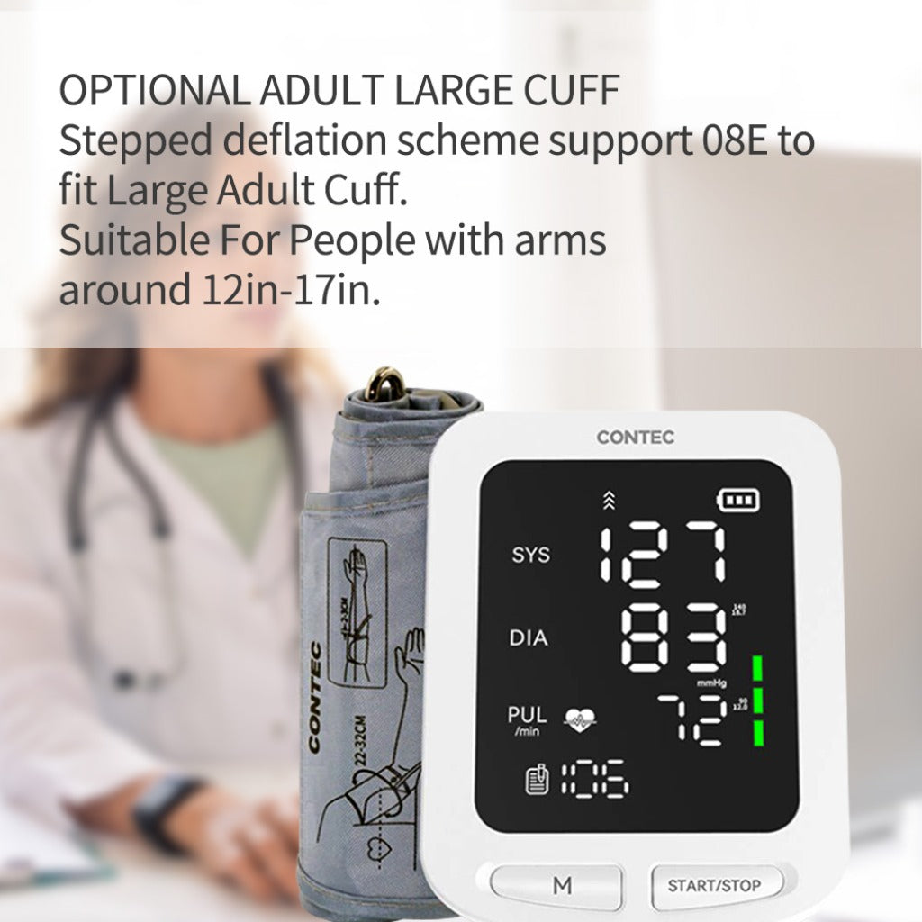 Blood Pressure Monitor – Adult BP Cuff with NIBP Records