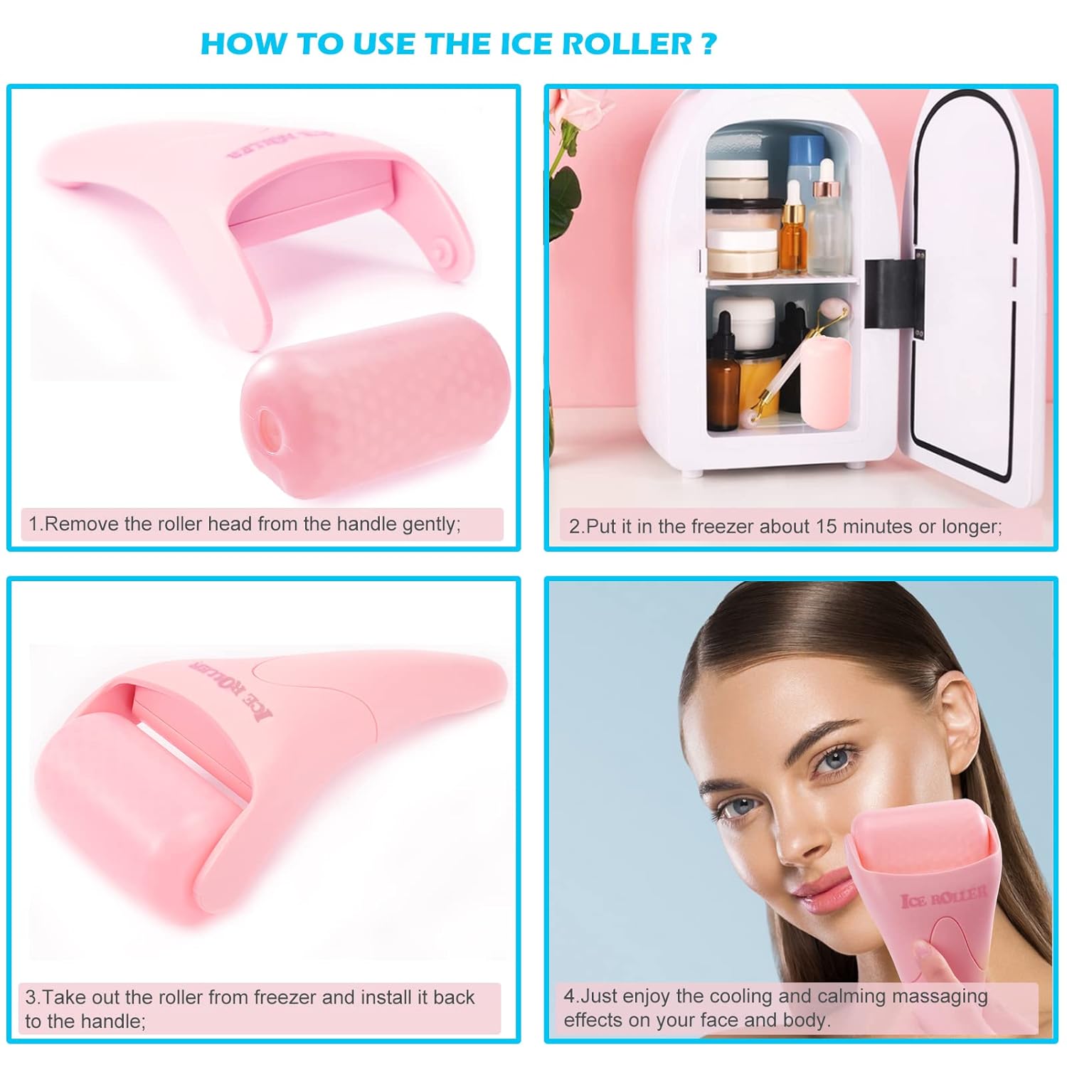 Cooling Beauty Ice Roller – Face & Eye Puffiness Relief & Skincare