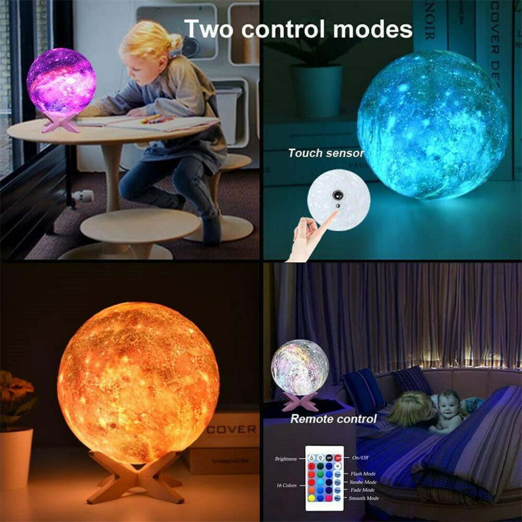 3D Galaxy Lamp Moonlight | Night Lunar Light