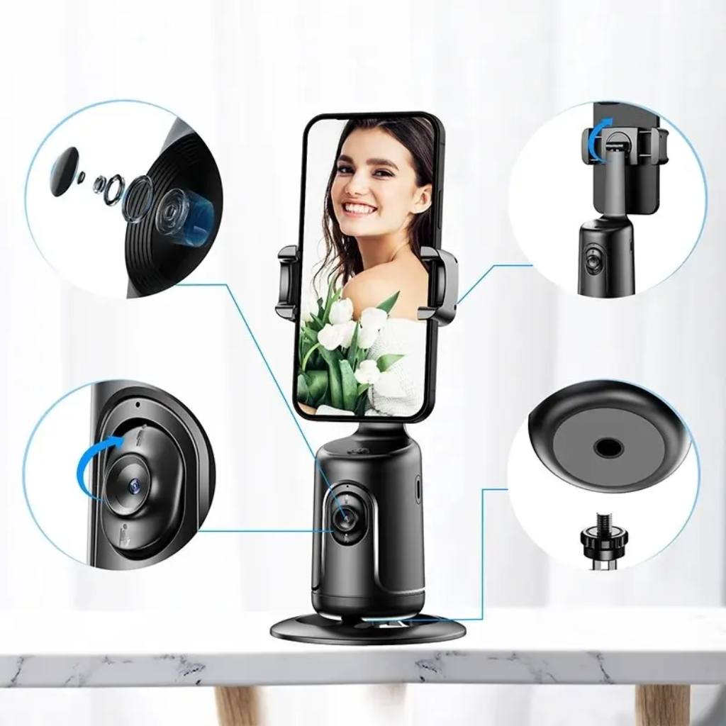 360° AI Face Tracking Gimbal – Smart Auto Phone Holder