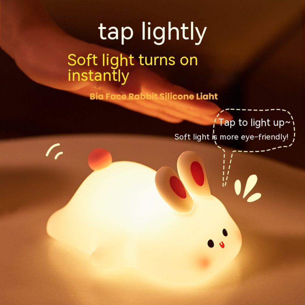 Cute Bunny LED Touch Sensor Rabbit Night Light