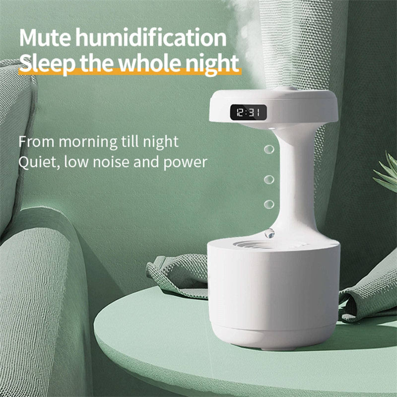 Anti-Gravity Humidifier with Clock – Large Capacity Aroma Diffuser